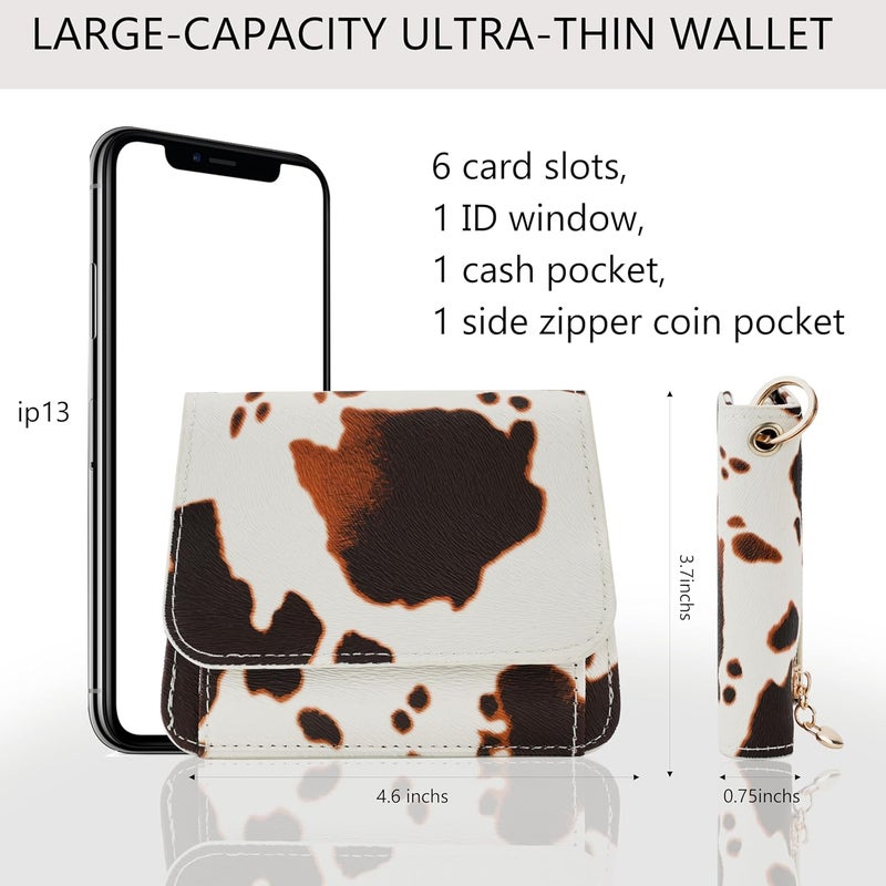Sunpour Store Keychain Wallet RFID Wristlet Wallets for Women,Small Wallets Woman Key Chain Wallet with Coin Pocket and Id Window - Image 2